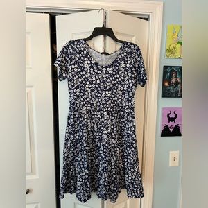 Blue and White Floral Dress